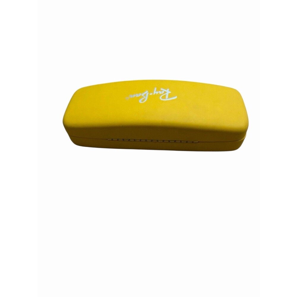 Ray Ban Glasses Hardshell Case Yellow Outside Red Inside Small Jr. Size